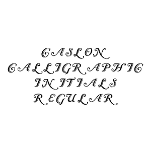 Caslon Calligraphic Initials Regular