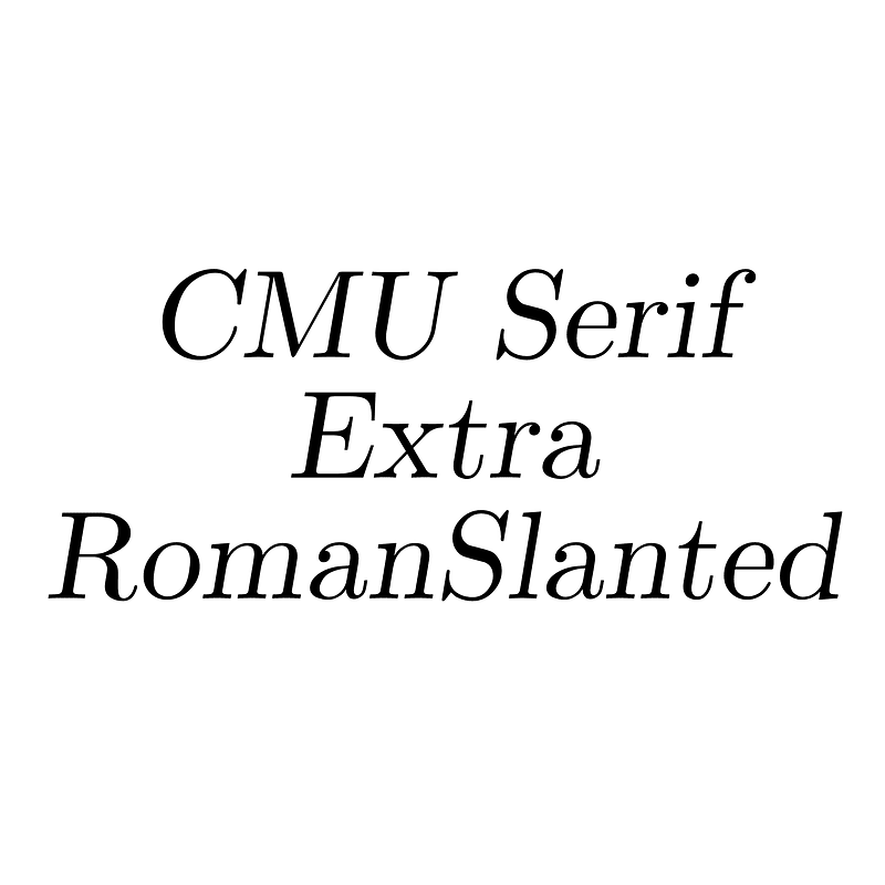 CMU Serif Extra RomanSlanted