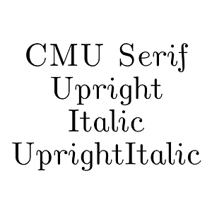 CMU Serif Upright Italic UprightItalic