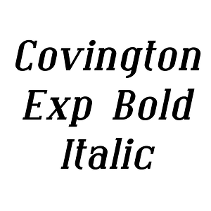 Covington Exp Bold Italic