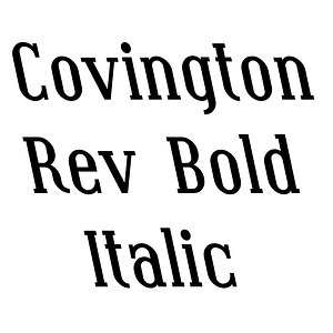 Covington Rev Bold Italic