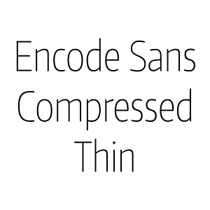 Encode Sans Compressed Thin