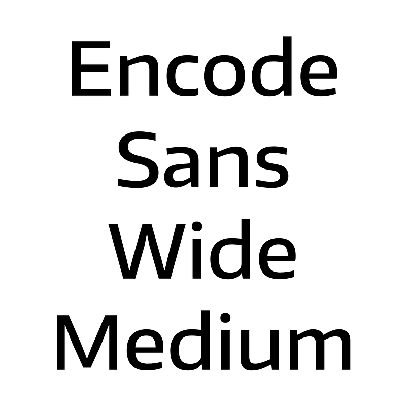 Encode Sans Wide Medium - Free fonts on creazilla.com