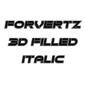 Forvertz 3D Filled Italic