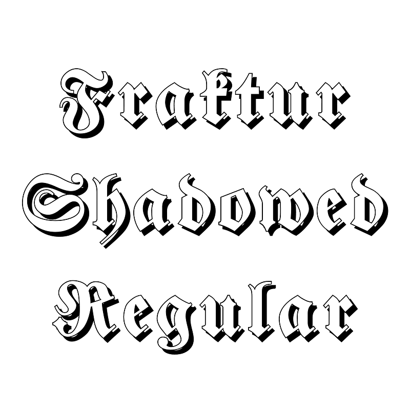 Fraktur Shadowed Regular - Free fonts on creazilla.com