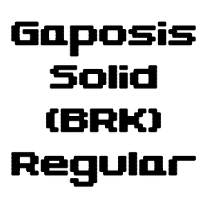 Gaposis Solid (BRK) Regular