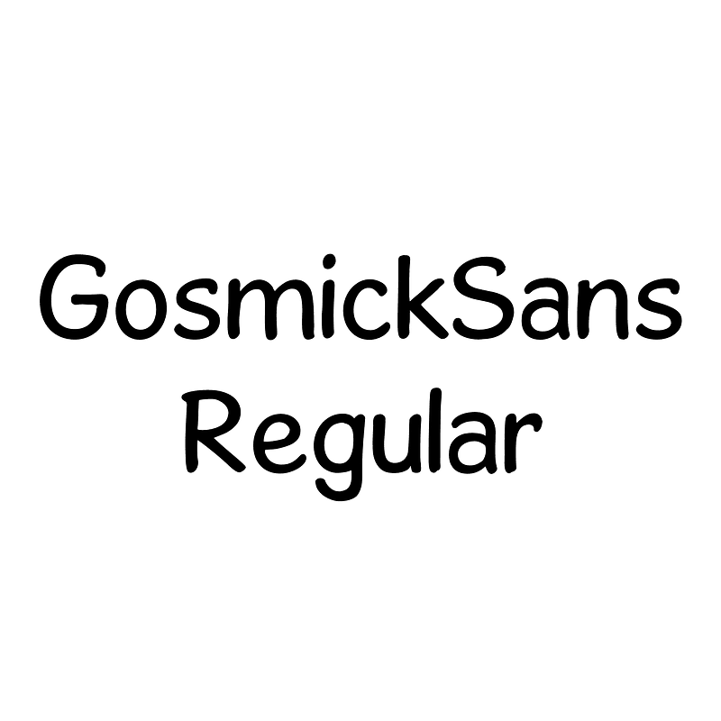GosmickSans Regular