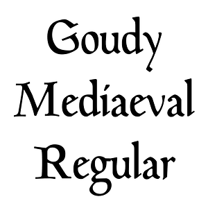 Goudy Mediaeval Regular