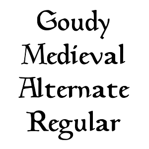 Goudy Medieval Alternate Regular