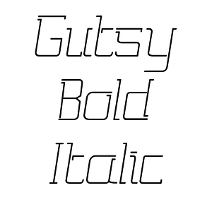 Gutsy Bold Italic