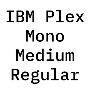 IBM Plex Mono Medium Regular