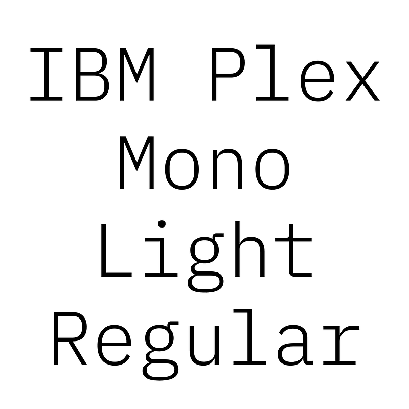 IBM Plex Mono Light Regular - Free fonts on creazilla.com