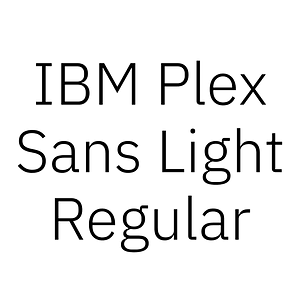 IBM Plex Sans Light Regular