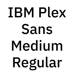 IBM Plex Sans Medium Regular