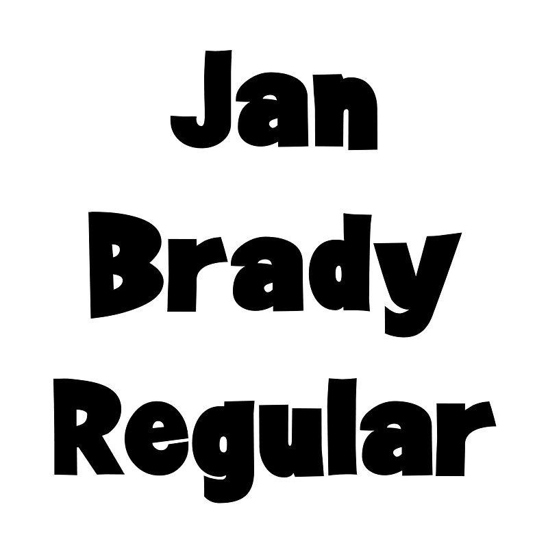 Jan Brady Regular - Free fonts on creazilla.com