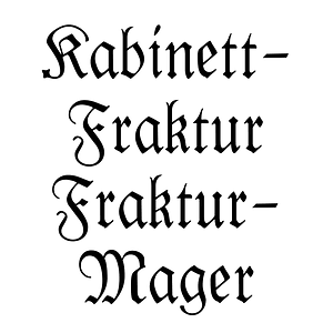 Kabinett-Fraktur Fraktur-Mager