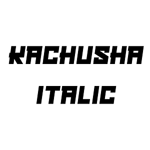 Kachusha Italic