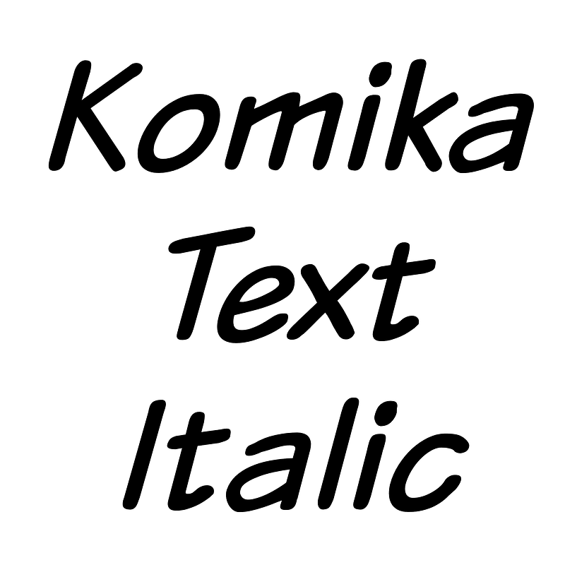 Komika Text Italic