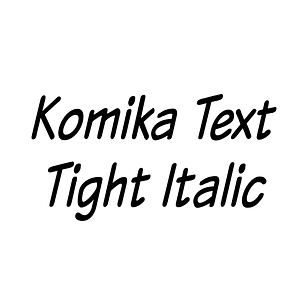 Komika Text Tight Italic