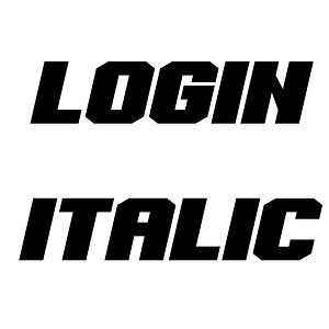 Login Italic