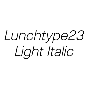 Lunchtype23 Light Italic