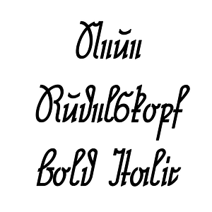 Neue Rudelskopf Bold Italic