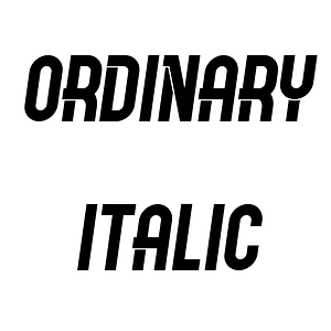 Ordinary Italic