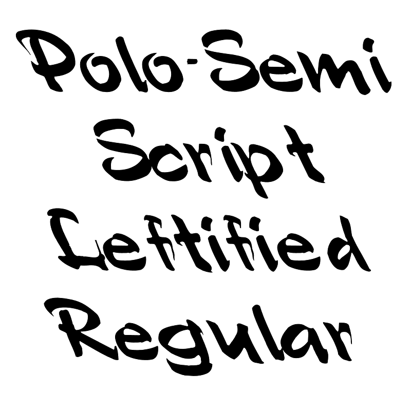 Polo-Semi Script Leftified Regular