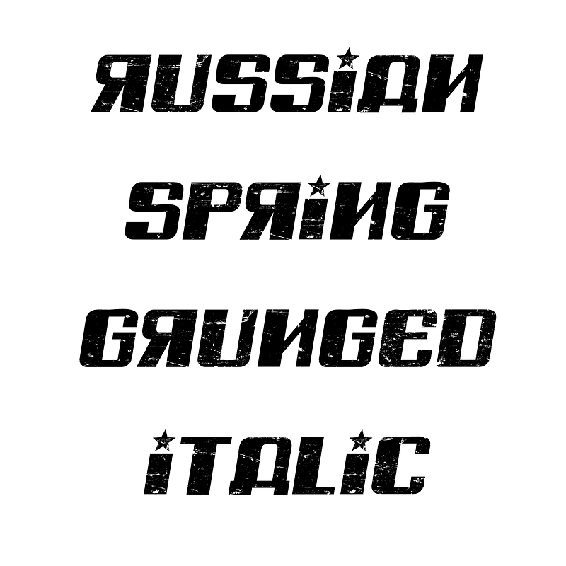 Russian Spring Grunged Italic