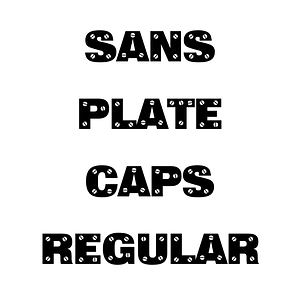 Sans Plate Caps Regular