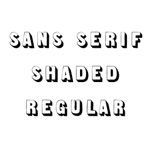 Sans Serif Shaded Regular