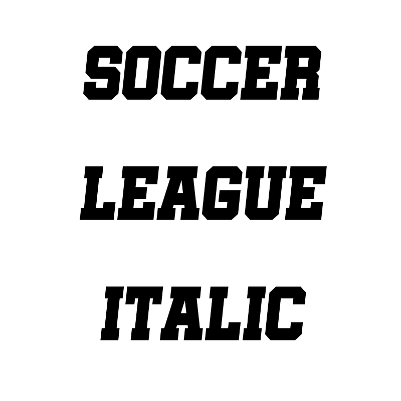 Soccer League Italic