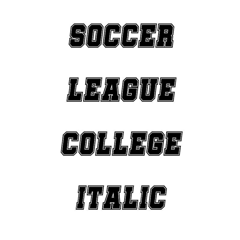 Soccer League College Italic