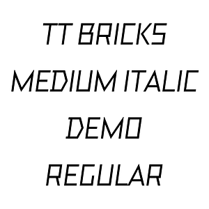 TT Bricks Medium Italic DEMO Regular