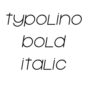 Typolino Bold Italic