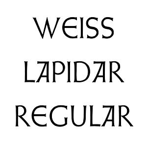 Weiss Lapidar Regular