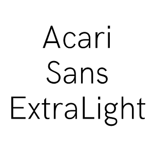 Acari Sans ExtraLight