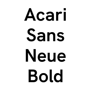 Acari Sans Neue Bold