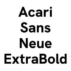 Acari Sans Neue ExtraBold