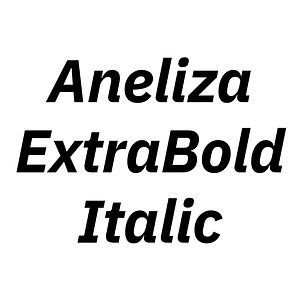 Aneliza ExtraBold Italic