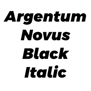 Argentum Novus Black Italic