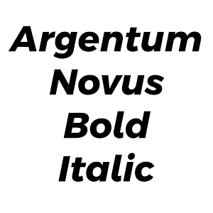 Argentum Novus Bold Italic
