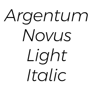 Argentum Novus Light Italic