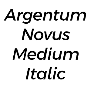 Argentum Novus Medium Italic