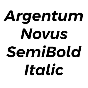 Argentum Novus SemiBold Italic