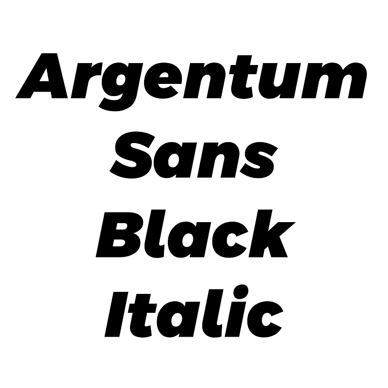 Argentum Sans Black Italic - Free fonts on creazilla.com