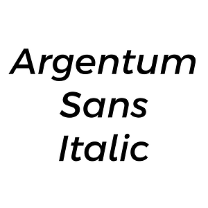 Argentum Sans Italic