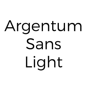 Argentum Sans Light