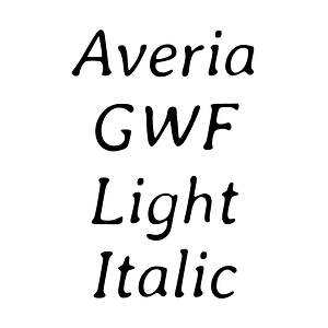 Averia GWF Light Italic