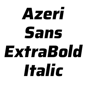 Azeri Sans ExtraBold Italic